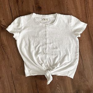 Madewell Texture & Thread Modern Tie-Front Top in XS/XXS